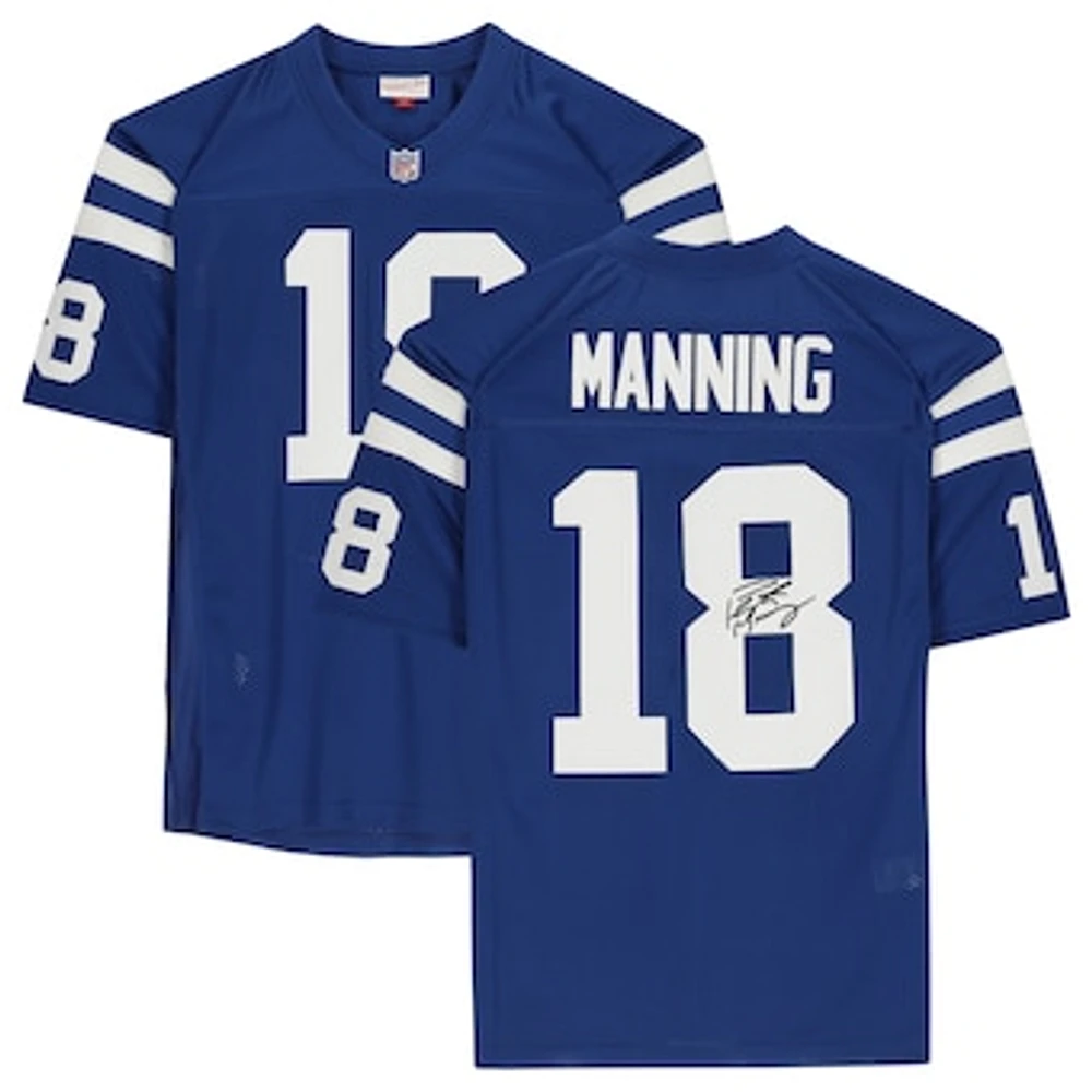 Peyton Manning Indianapolis Colts Autographed Mitchell & Ness Blue Authentic Jersey