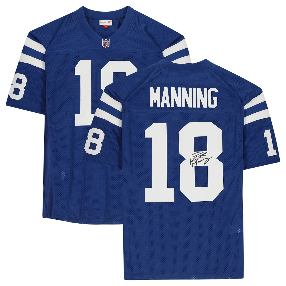 Peyton Manning Indianapolis Colts Autographed Mitchell & Ness Blue Authentic Jersey