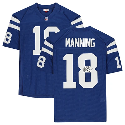 Peyton Manning Indianapolis Colts Autographed Mitchell & Ness Blue Authentic Jersey