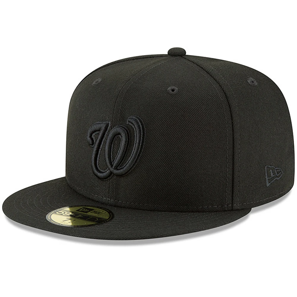 Men's New Era Black Washington Nationals Primary Logo Basic 59FIFTY Fitted Hat