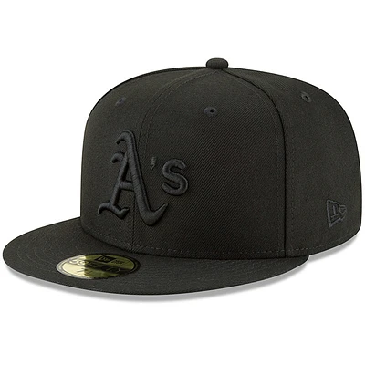 Men's New Era Black Athletics Primary Logo Basic 59FIFTY Fitted Hat