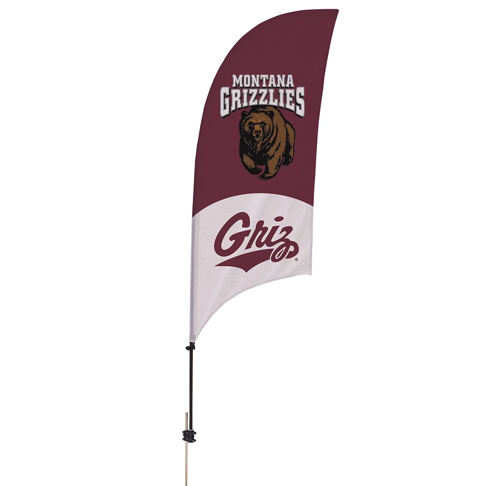 Montana Grizzlies 7.5' Two-Tone Razor Feather Stake Flag