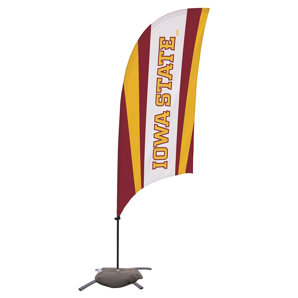 Iowa State Cyclones 7.5' Razor Feather Stake Flag with Base
