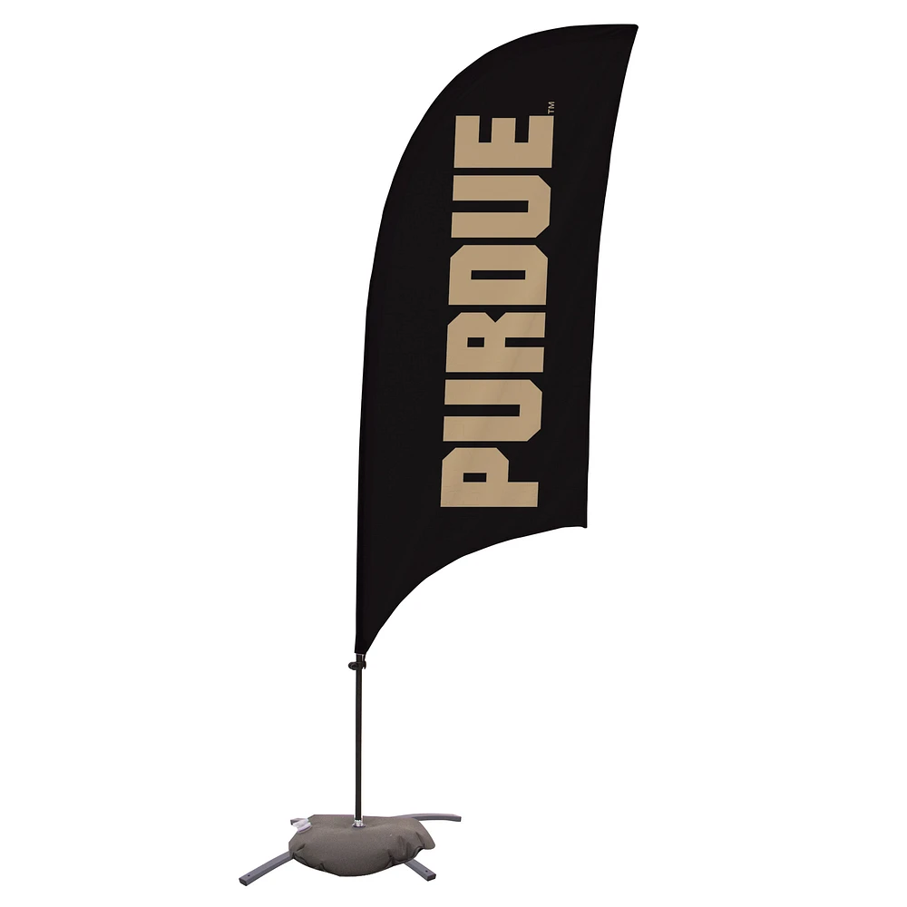 Purdue Boilermakers 7.5' Razor Feather Stake Flag with Base