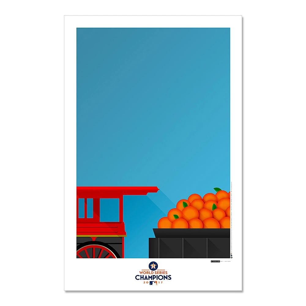 Houston Astros 2017 World Series Champions 11" x 17" Limited Edition Minimalist Art Poster