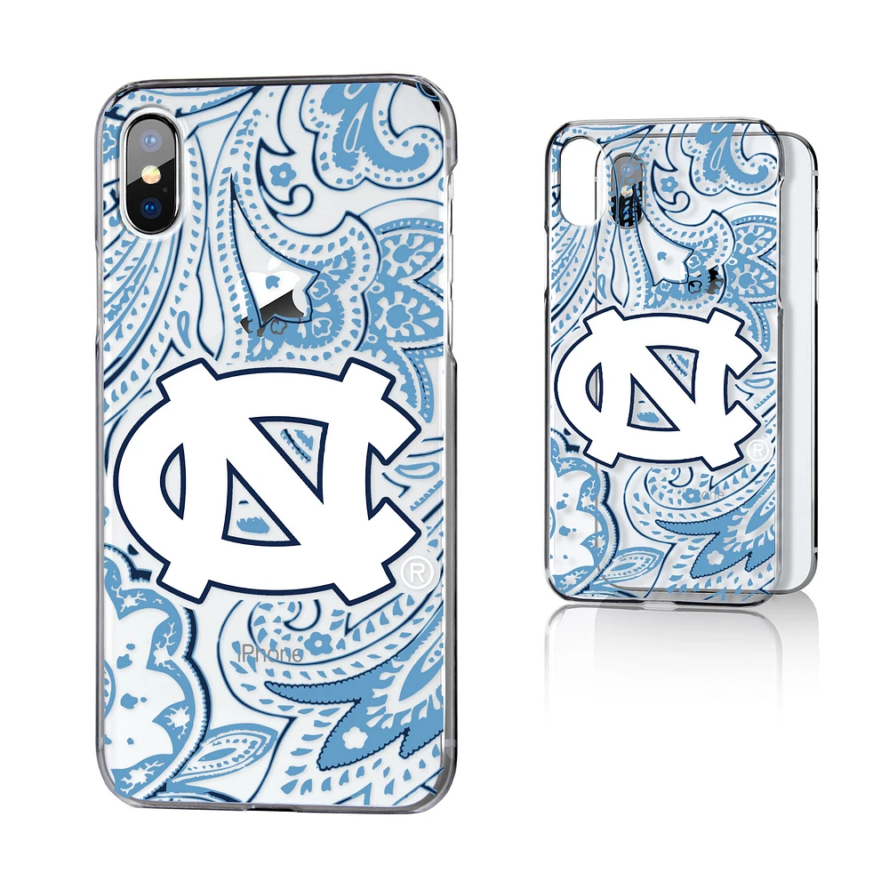 North Carolina Tar Heels Paisley iPhone Clear Case