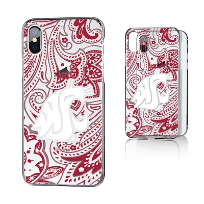 Washington State Cougars Paisley iPhone Clear Case