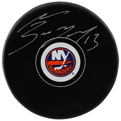 Mathew Barzal New York Islanders Autographed Hockey Puck