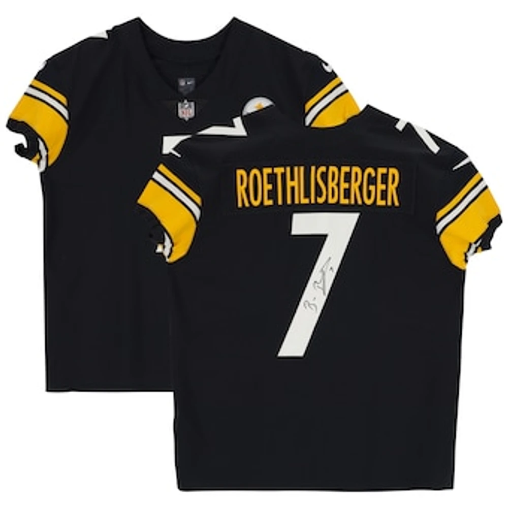 Ben Roethlisberger Pittsburgh Steelers Autographed Nike Black Elite Jersey