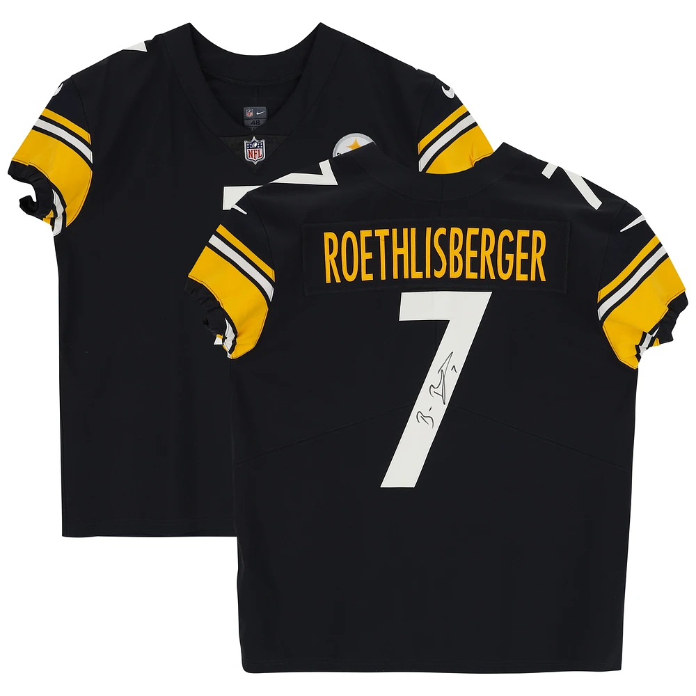 Ben Roethlisberger Pittsburgh Steelers Autographed Nike Black Elite Jersey