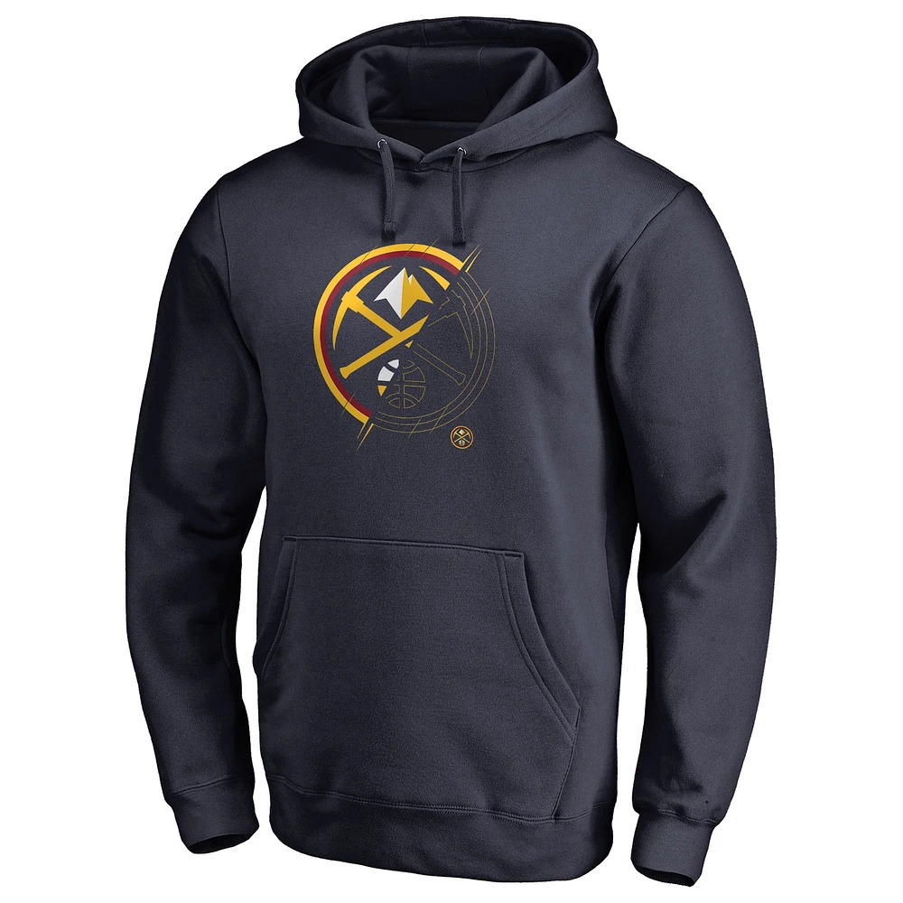 Men's Navy Denver Nuggets X-Ray Pullover Hoodie