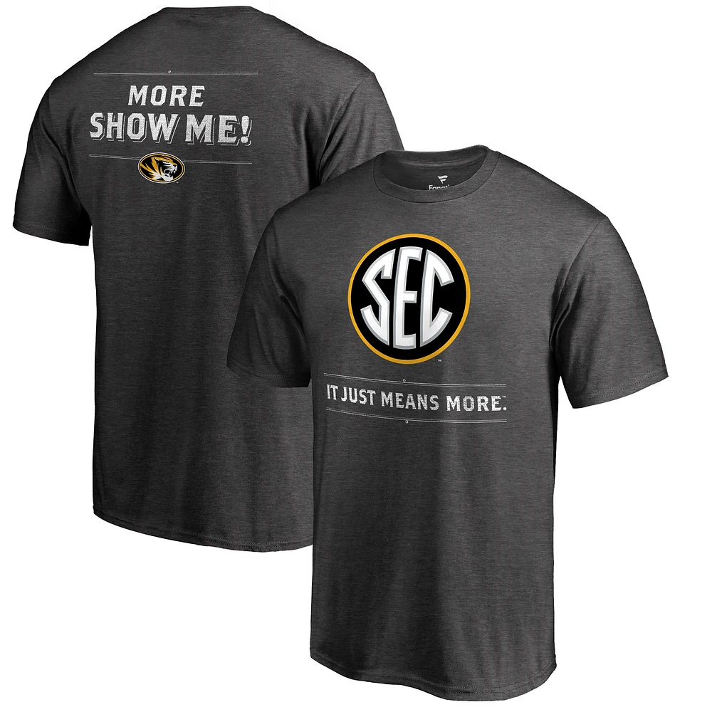 Men's Ash Missouri Tigers SEC Means More T-Shirt