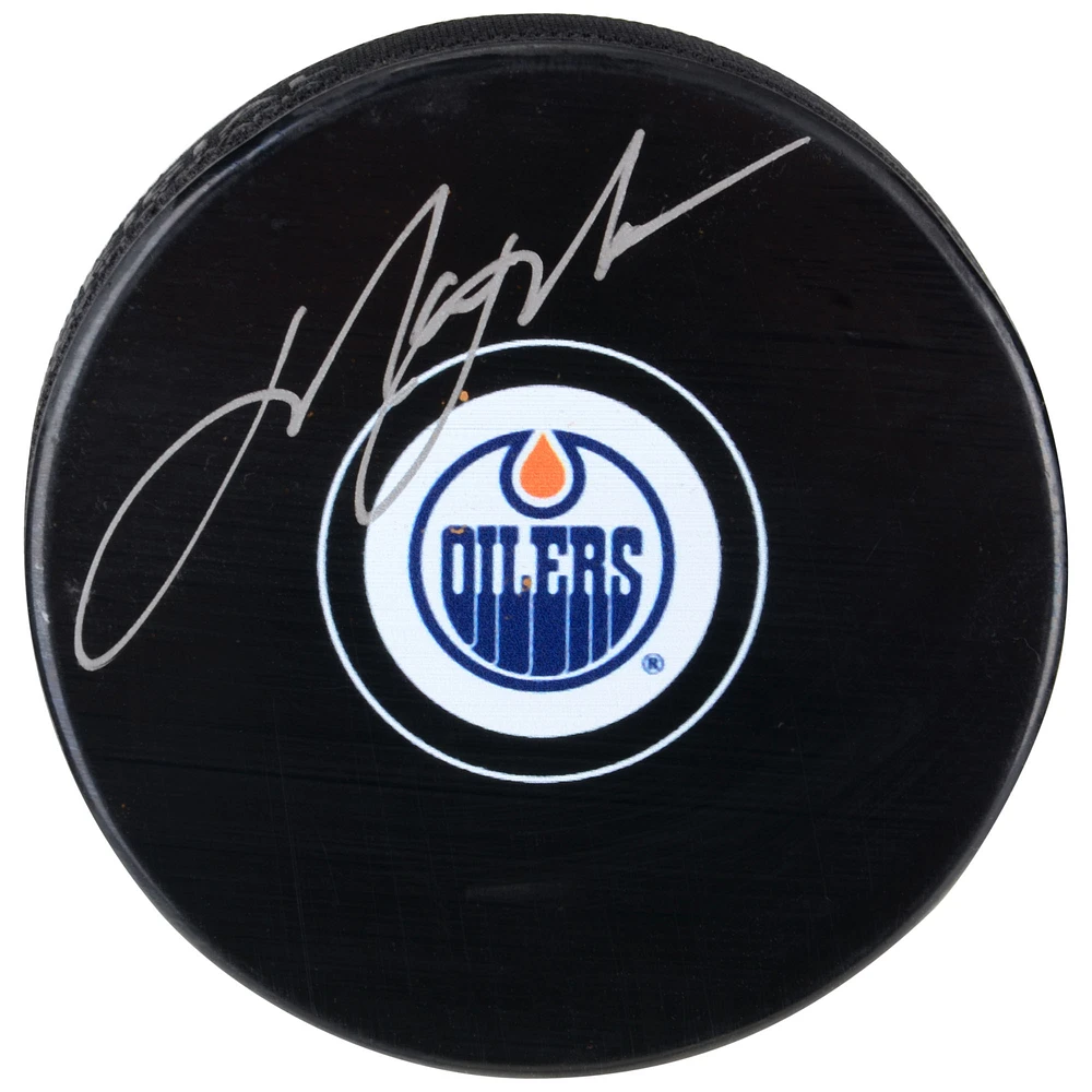 Mark Messier Edmonton Oilers Autographed Hockey Puck