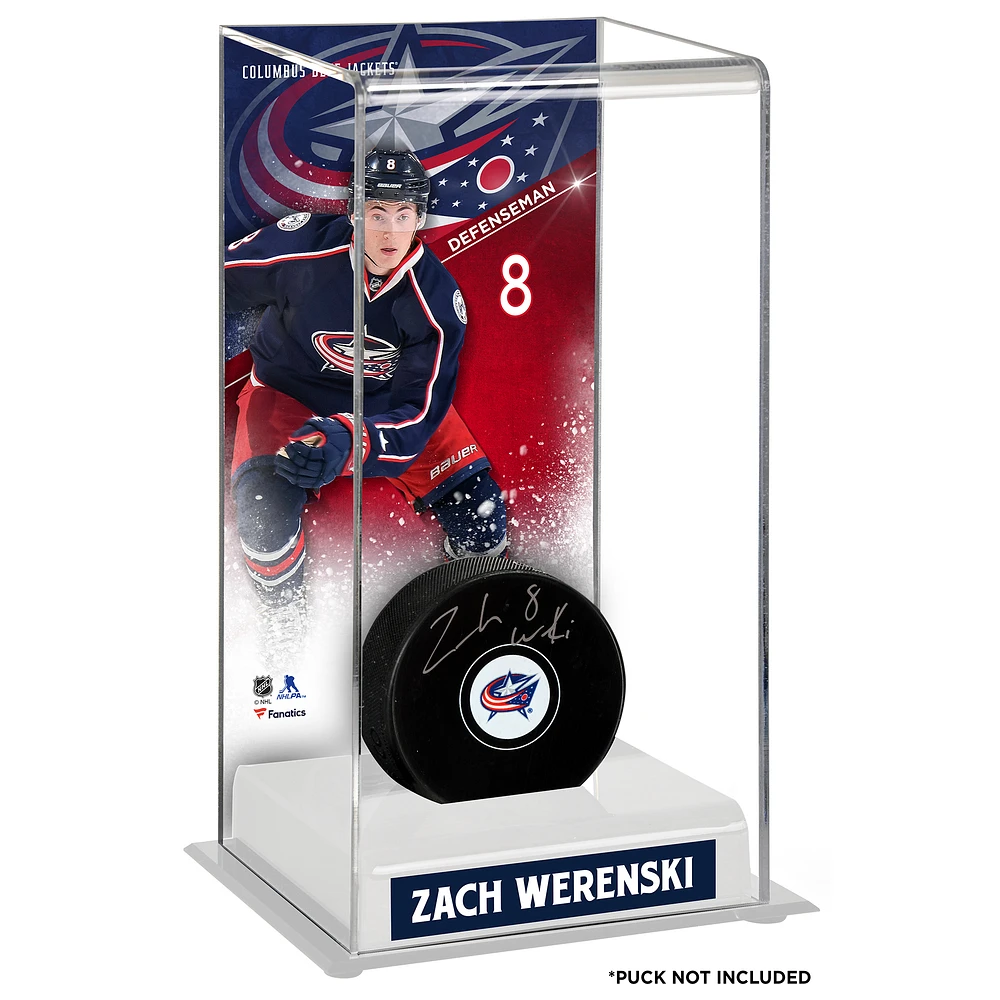 Zach Werenski Columbus Blue Jackets Deluxe Tall Hockey Puck Case