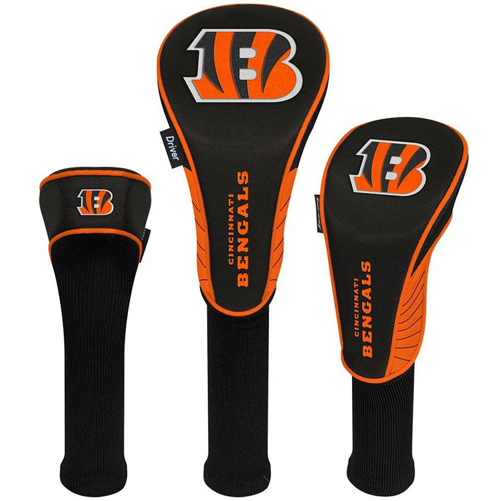 Cincinnati Bengals Driver Fairway Hybrid Set of Three Headcovers