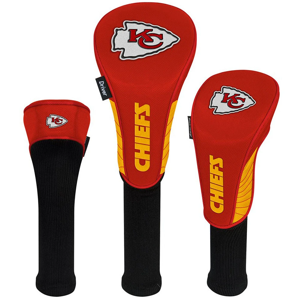 Kansas City Chiefs Driver Fairway Hybrid Set of Three Headcovers
