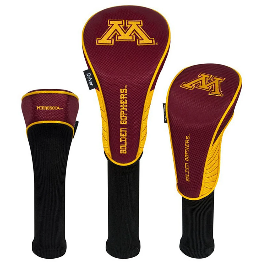 Minnesota Golden Gophers Driver Fairway Hybrid Set of Three Headcovers