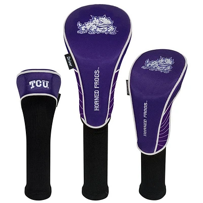 TCU Horned Frogs Driver Fairway Hybrid Set of Three Headcovers