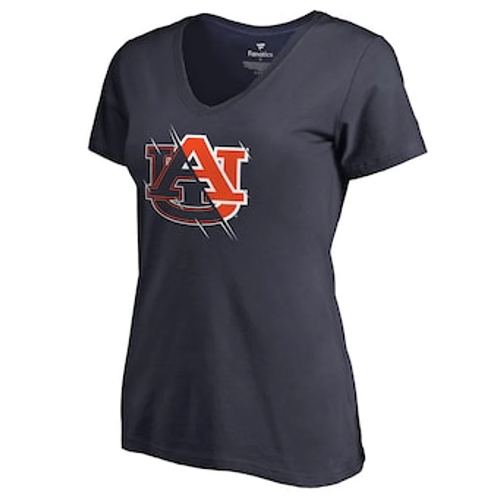Women's Navy Auburn Tigers X Ray V-Neck T-Shirt