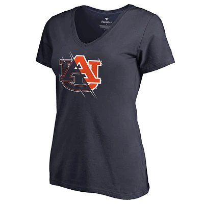 Women's Navy Auburn Tigers X Ray V-Neck T-Shirt