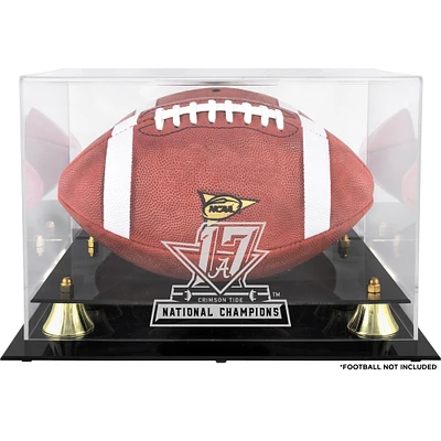 Alabama Crimson Tide College Football Playoff National Champions Logo Golden Classic Football Display Case