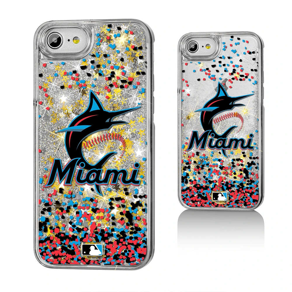 Miami Marlins iPhone 6/6s/7/8 Sparkle Logo Gold Glitter Case