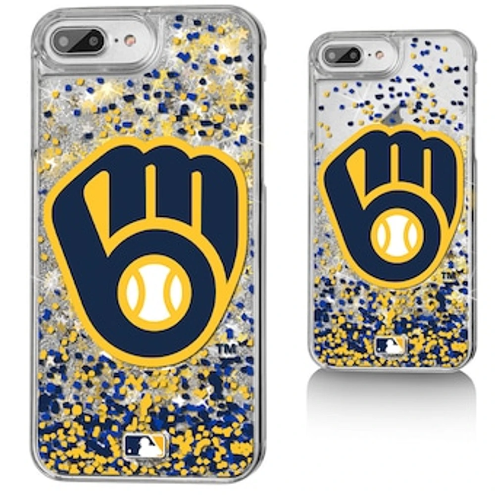 Milwaukee Brewers iPhone 6 Plus/6s Plus/7 Plus/8 Plus Sparkle Gold Glitter Case