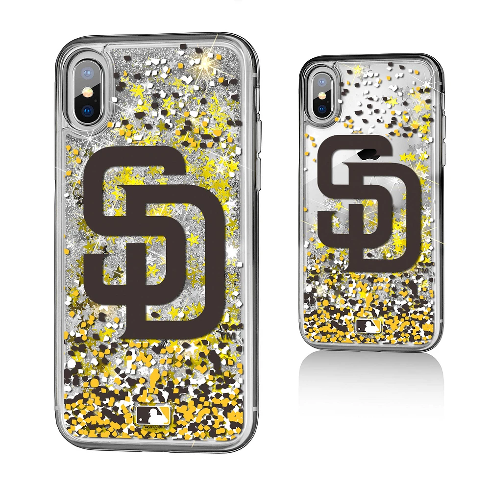 San Diego Padres iPhone X/Xs Logo Glitter Case