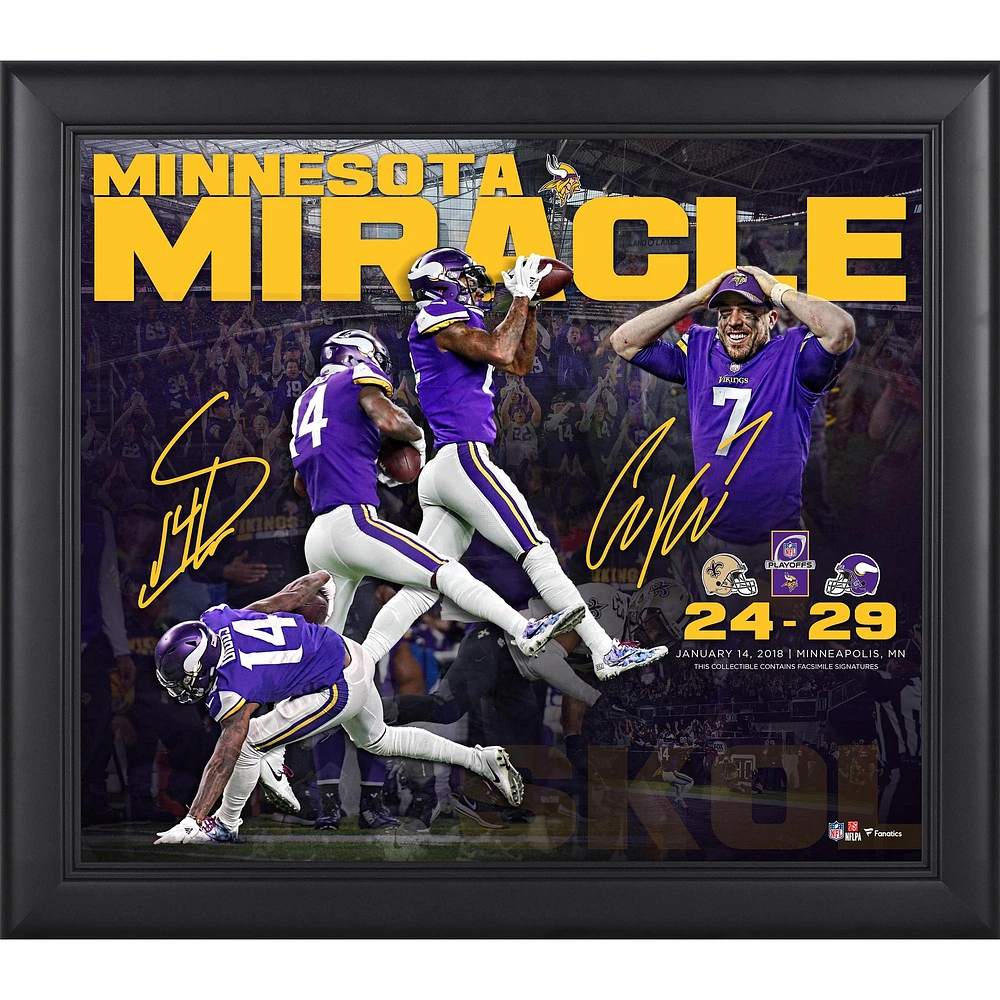 Minnesota Vikings Framed 15" x 17" Minnesota Miracle Collage - Facsimile Signatures