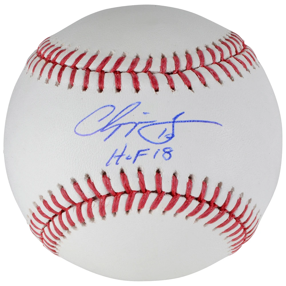Chipper Jones Atlanta Braves Autographed Baseball with "HOF 18" Inscription