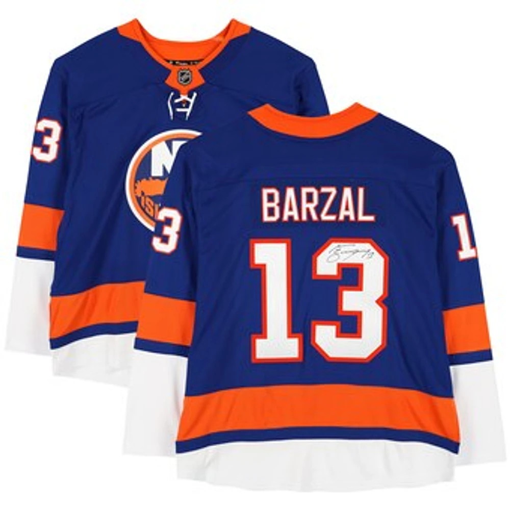 Mathew Barzal New York Islanders Autographed Blue Fanatics Breakaway Jersey