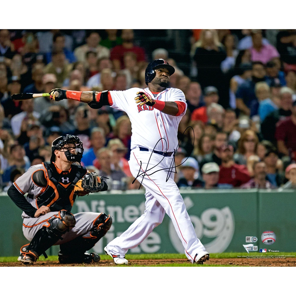 David Ortiz Boston Red Sox Autographed 16" x 20" Hitting Photograph