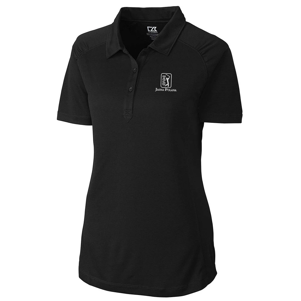Women's Cutter & Buck Black TPC Jasna Polana DryTec Northgate Polo