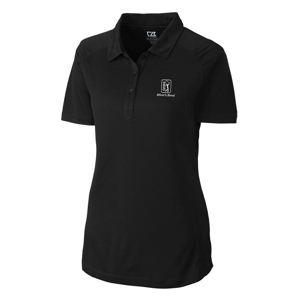 Women's Cutter & Buck Black TPC River's Bend DryTec Northgate Polo
