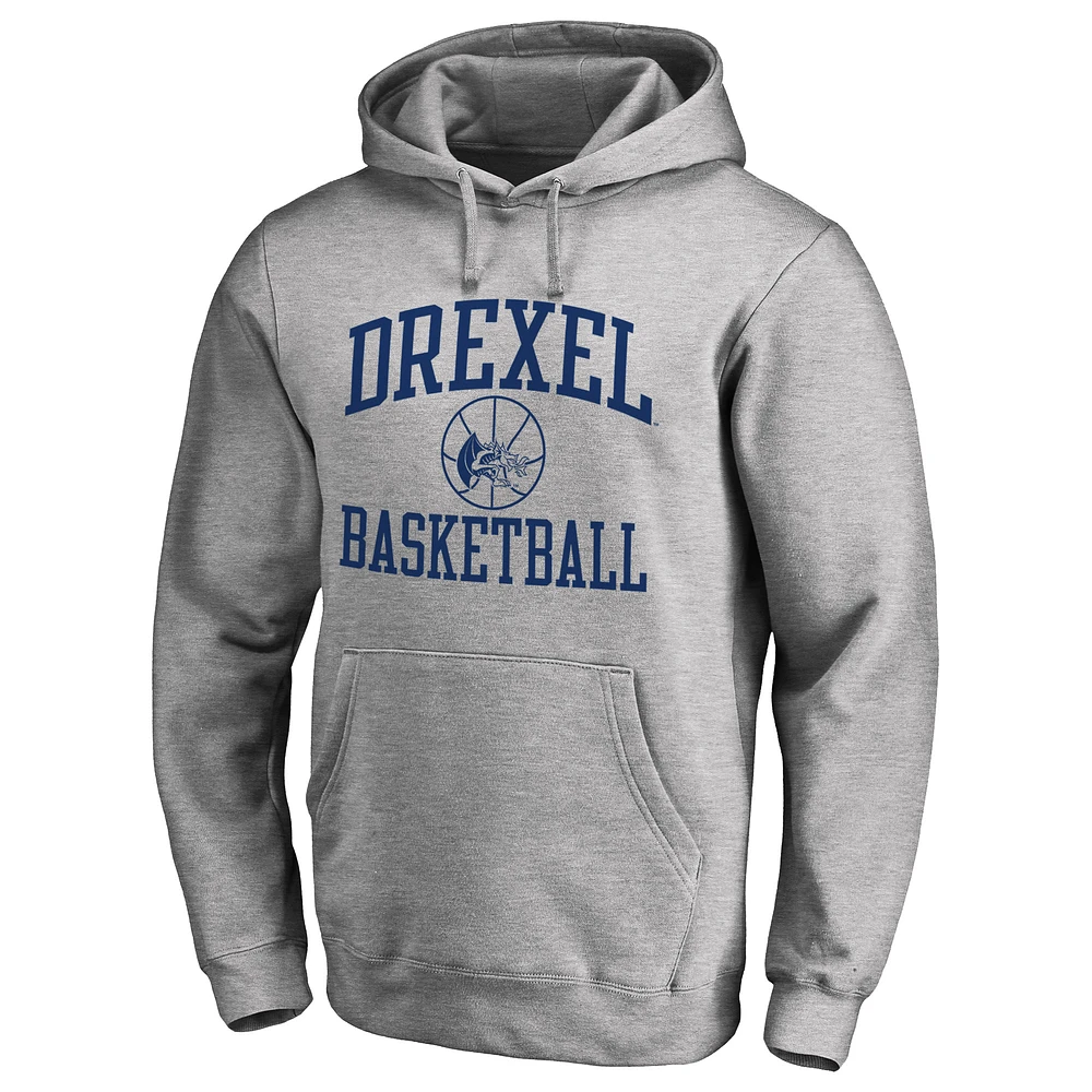 Men's Heathered Gray Drexel Dragons In Bounds Pullover Hoodie