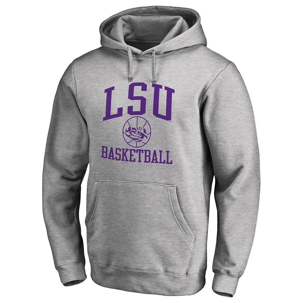 Men's Heathered Gray LSU Tigers In Bounds Pullover Hoodie