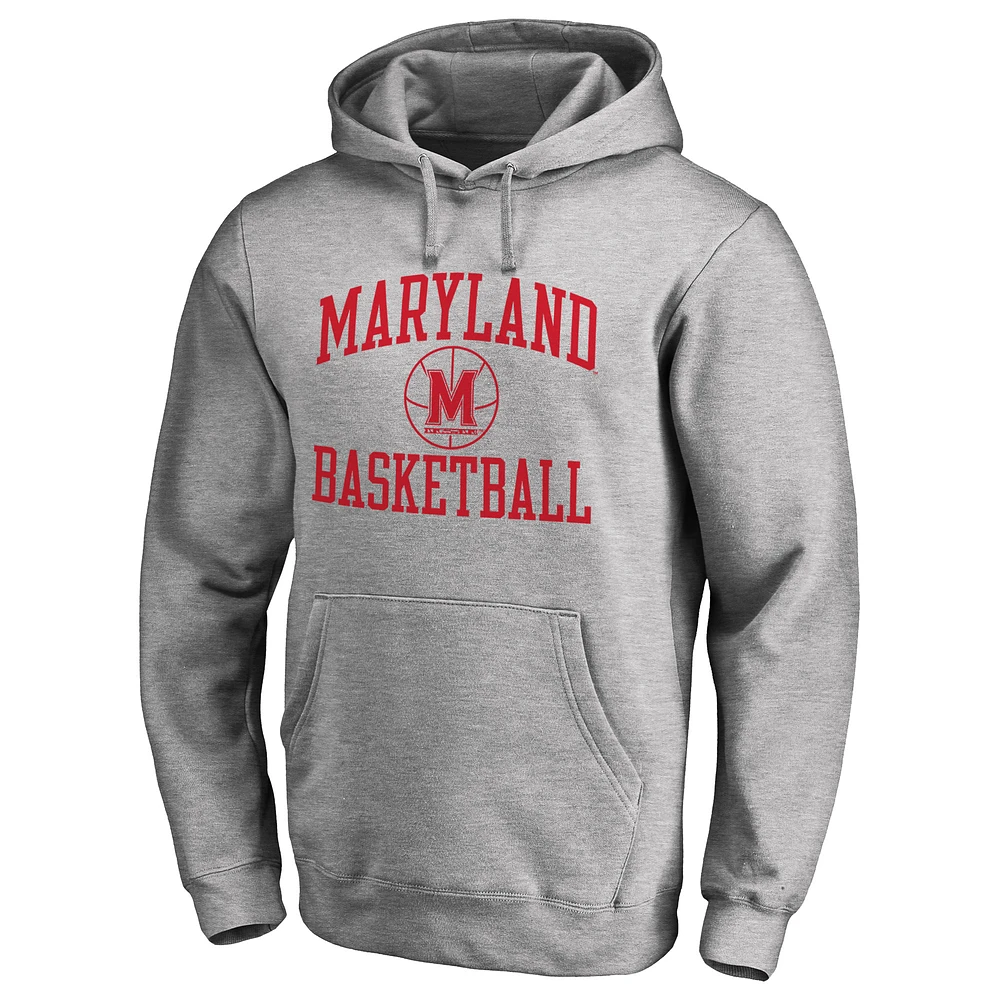 Men's Heathered Gray Maryland Terrapins In Bounds Pullover Hoodie