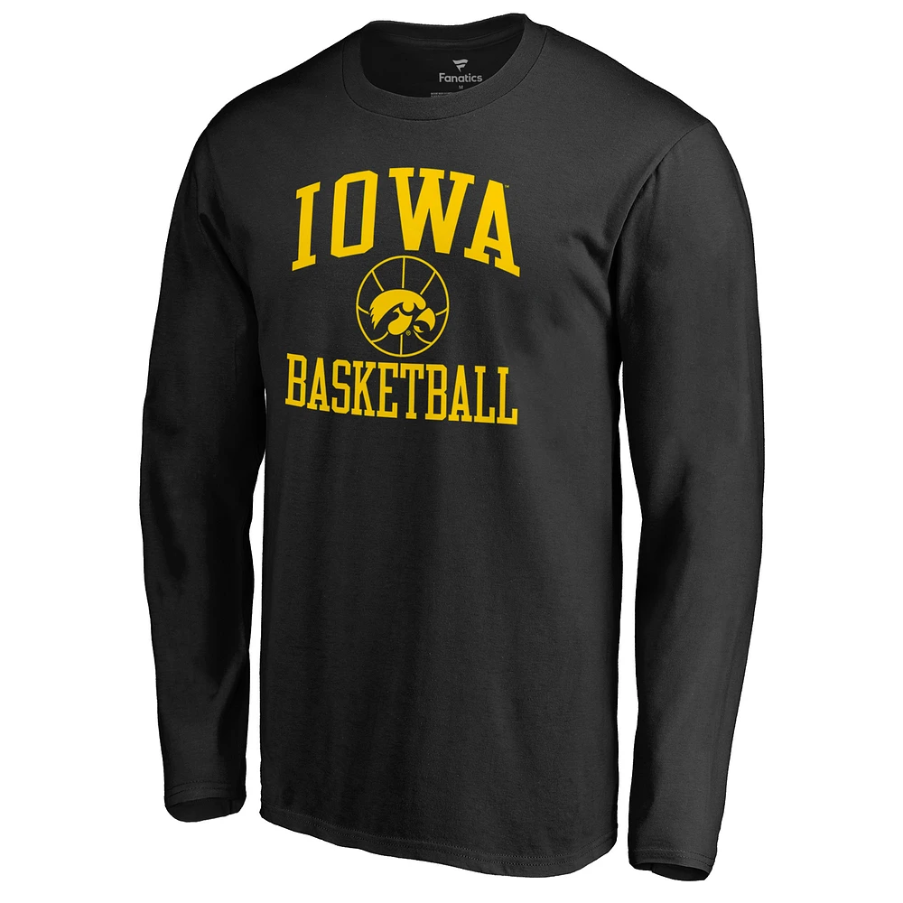 Men's Black Iowa Hawkeyes In Bounds Long Sleeve T-Shirt