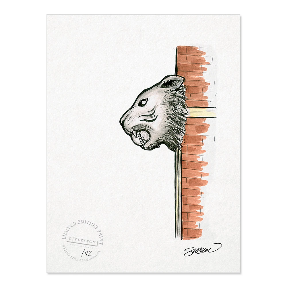 Detroit Tigers 8.5" x 11" Comerica Park Sketch Art Print