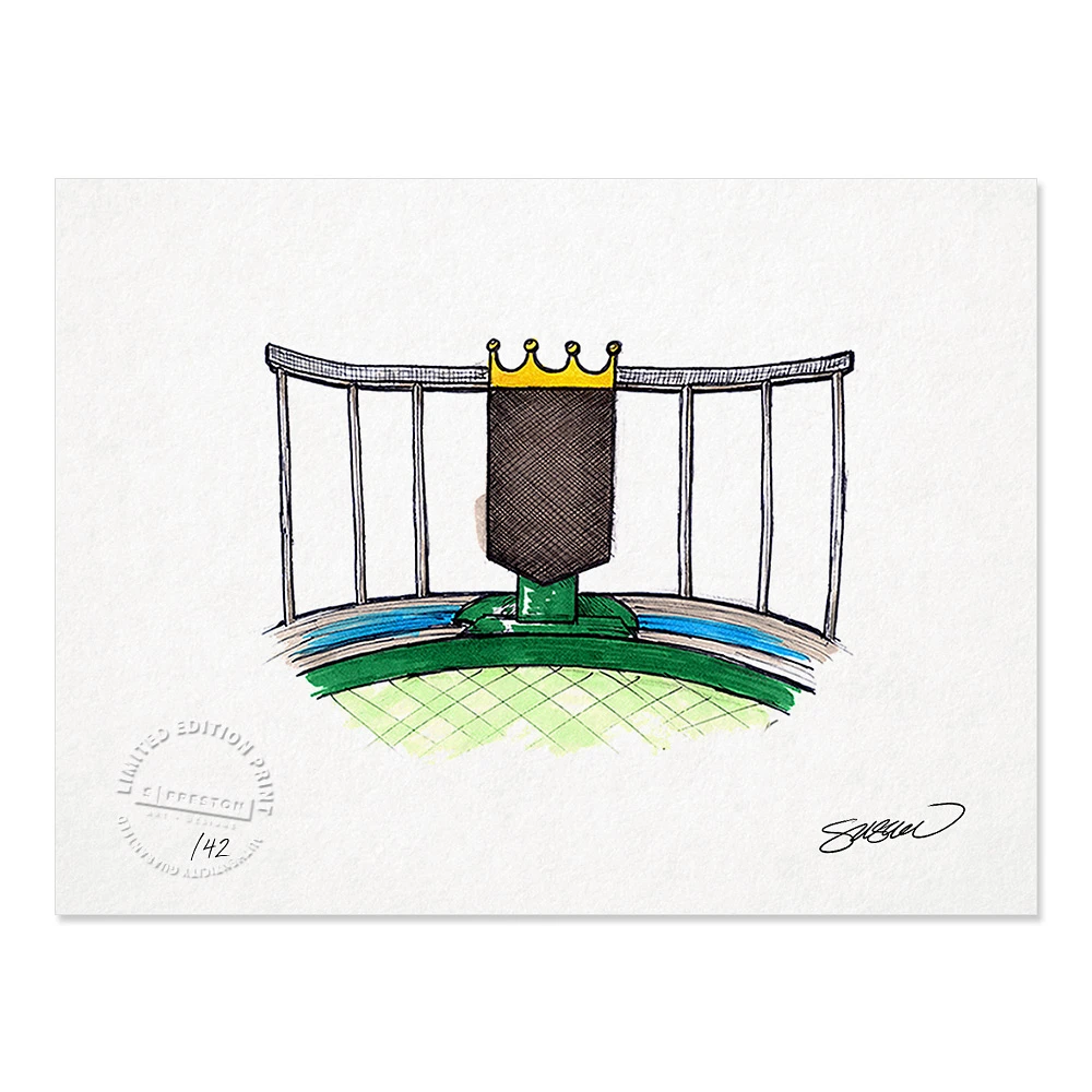 Kansas City Royals 8.5" x 11" Kauffman Stadium Sketch Art Print