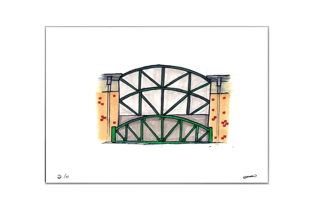 New York Mets 8.5" x 11" Citi Field Sketch Art Print