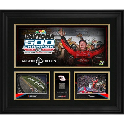 Austin Dillon Framed 20" x 24" 2018 Daytona 500 Champion Collage with Race-Used Track