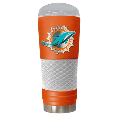 Orange Miami Dolphins 24oz. Powder Coated Draft Travel Mug