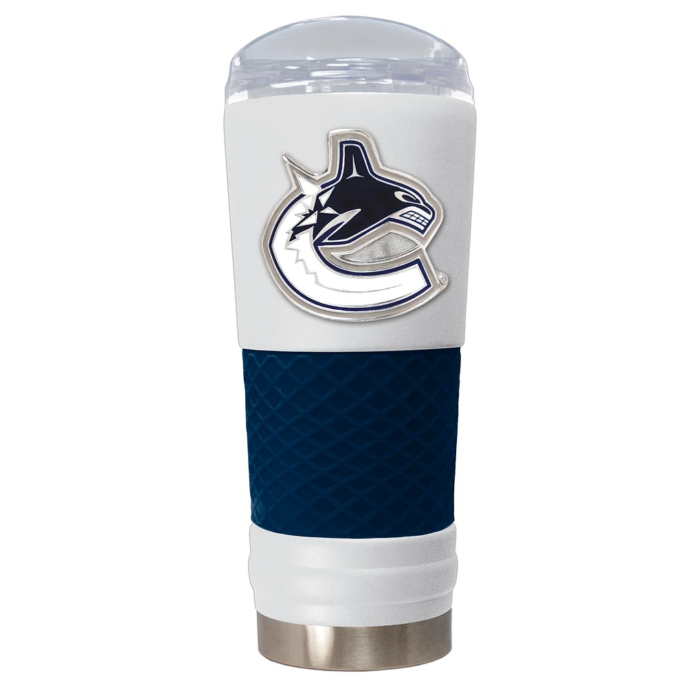 White Vancouver Canucks 24oz. Powder Coated Draft Travel Mug