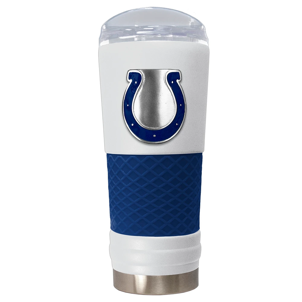 White Indianapolis Colts 24oz. Powder Coated Draft Travel Mug