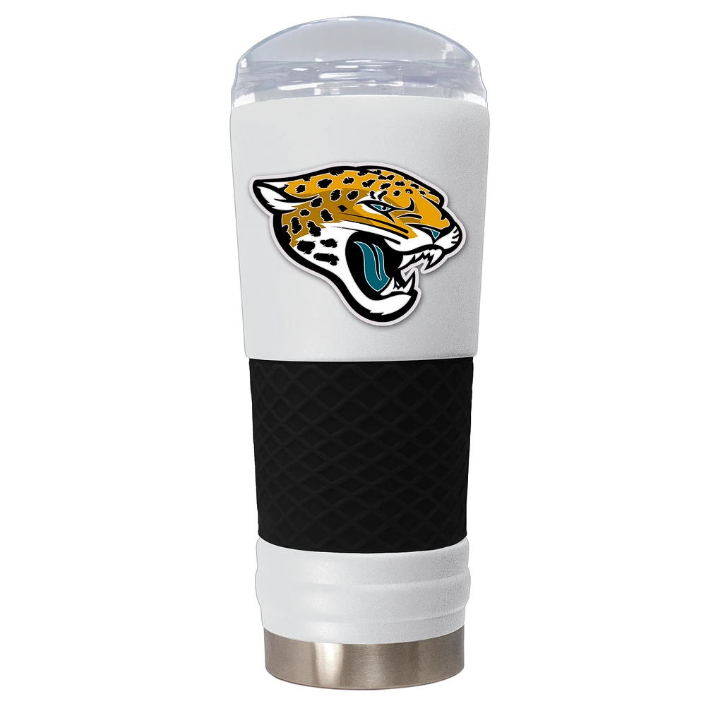 White Jacksonville Jaguars 24oz. Powder Coated Draft Travel Mug