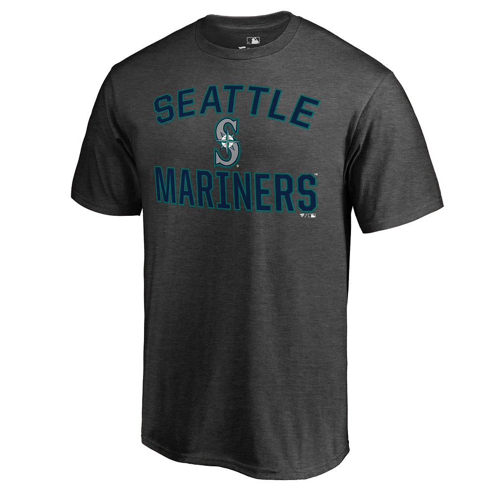Men's Heathered Gray Seattle Mariners Core Basics Victory Arch T-Shirt