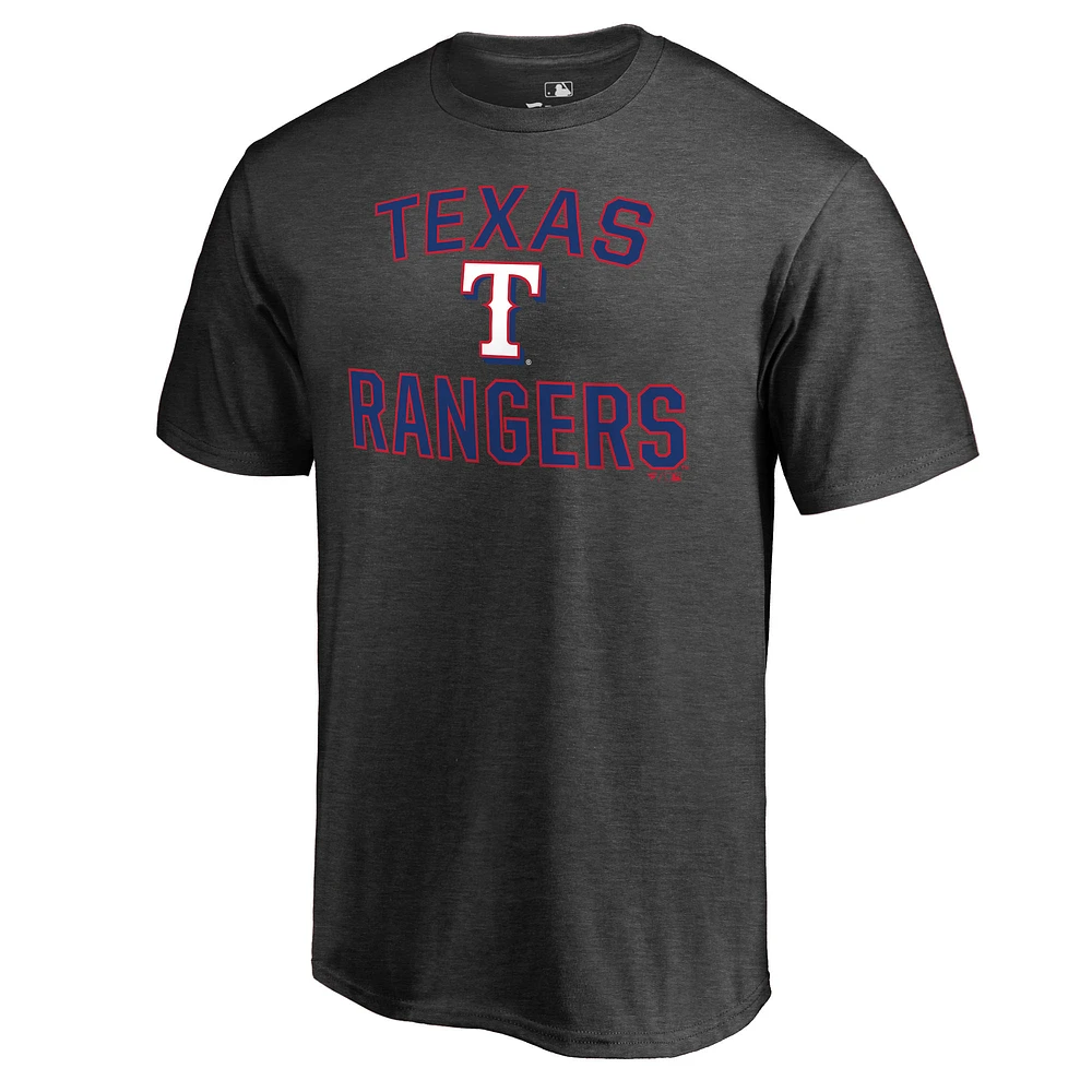 Men's Heathered Gray Texas Rangers Core Basics Victory Arch T-Shirt