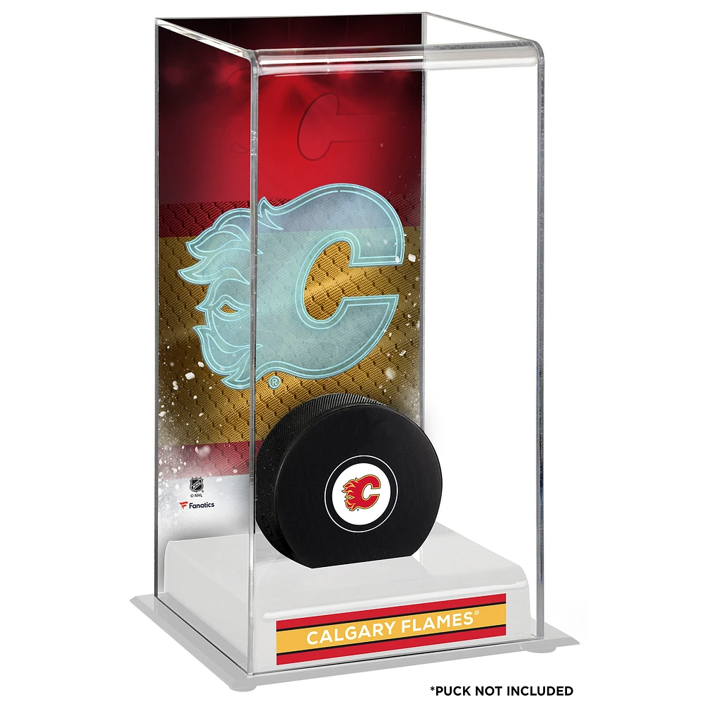 Calgary Flames Deluxe Tall Hockey Puck Case