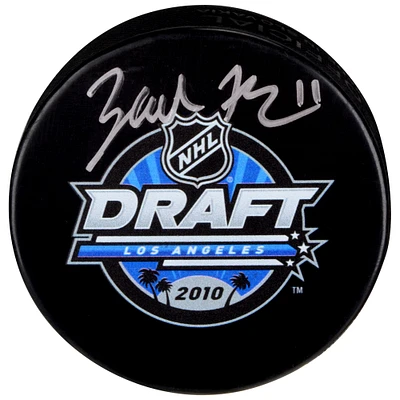 Zach Hyman Edmonton Oilers Autographed 2010 NHL Draft Logo Hockey Puck